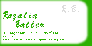 rozalia baller business card